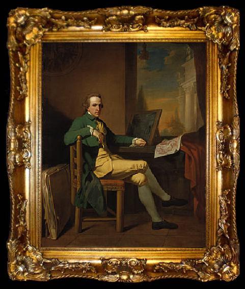 framed  David Allan Self portrait of David Allan, 1770., ta009-2